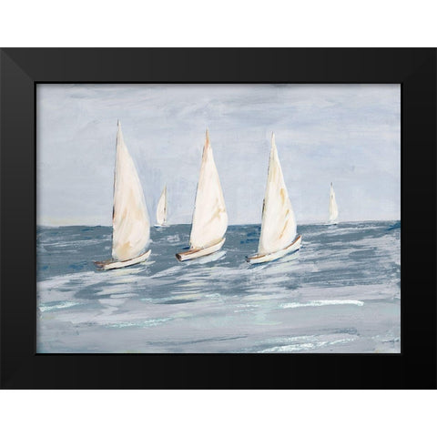 Sailing Calm Waters  II Black Modern Wood Framed Art Print by DeRice, Julie