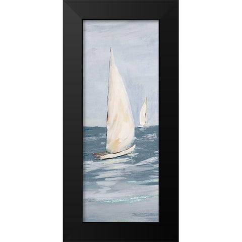 Sailing along Black Modern Wood Framed Art Print by DeRice, Julie