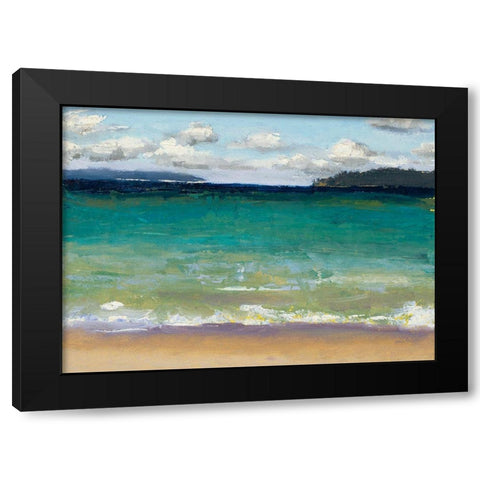 Caribbean Beaches Black Modern Wood Framed Art Print by Green, Jenny