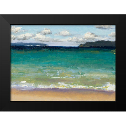 Caribbean Beaches Black Modern Wood Framed Art Print by Green, Jenny