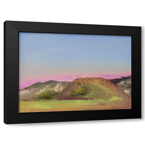 Sunset Mountains Black Modern Wood Framed Art Print with Double Matting by Green, Jenny