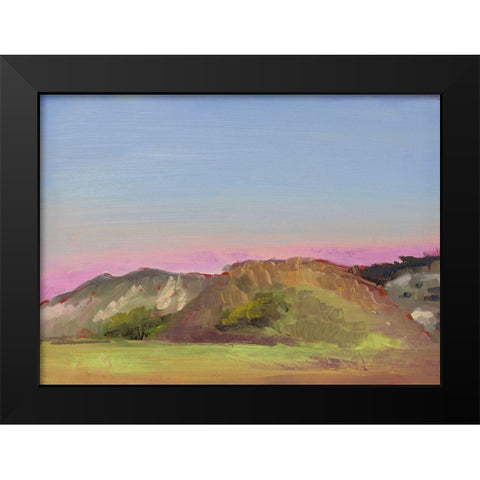 Sunset Mountains Black Modern Wood Framed Art Print by Green, Jenny