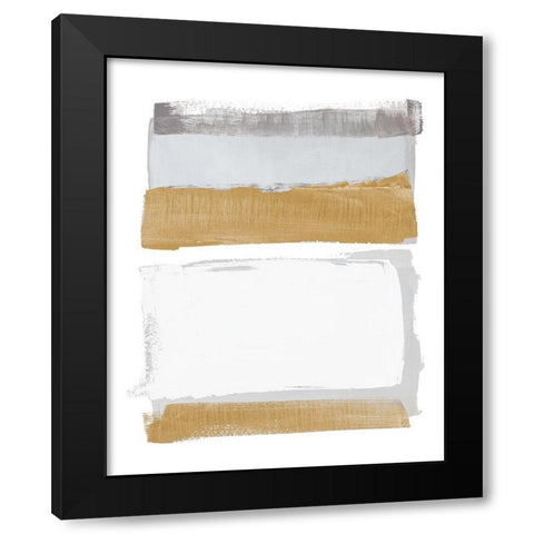 World of Golden Gray Black Modern Wood Framed Art Print with Double Matting by Loreth, Lanie