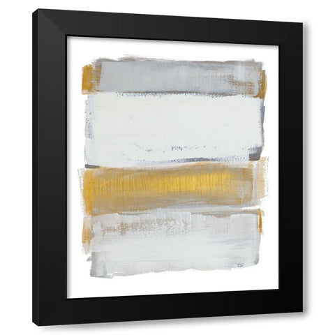 Shades of Golden Gray Black Modern Wood Framed Art Print by Loreth, Lanie