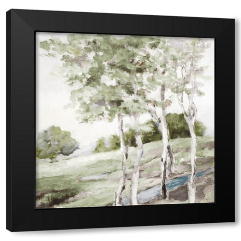 Easy Summer Black Modern Wood Framed Art Print with Double Matting by Loreth, Lanie