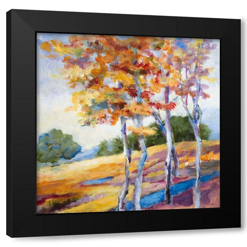 Briskly Autumn Black Modern Wood Framed Art Print with Double Matting by Loreth, Lanie