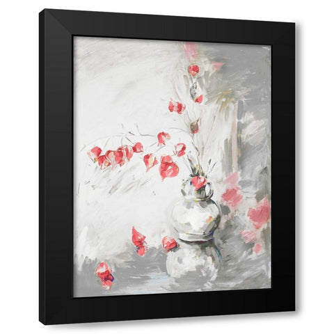 Red Roses I Black Modern Wood Framed Art Print with Double Matting by French-Roussia, Heather A.