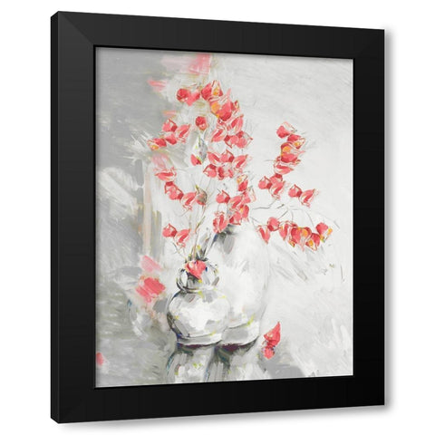 Red Roses II Black Modern Wood Framed Art Print with Double Matting by French-Roussia, Heather A.