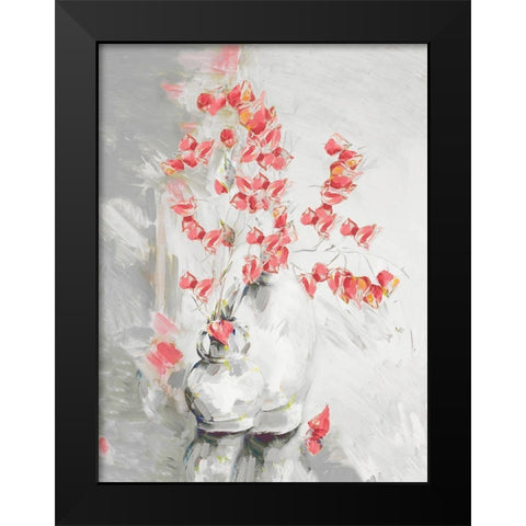 Red Roses II Black Modern Wood Framed Art Print by French-Roussia, Heather A.