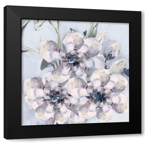 Bunched Flowers I Black Modern Wood Framed Art Print by French-Roussia, Heather A.