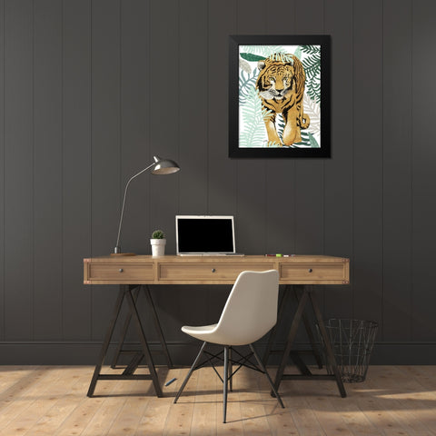 Jungle Tiger I Black Modern Wood Framed Art Print by Medley, Elizabeth