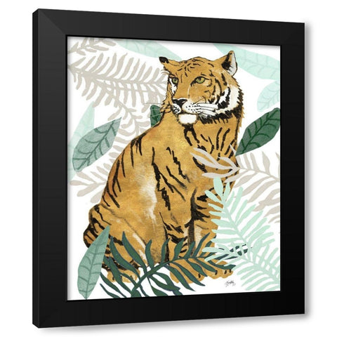 Jungle Tiger II Black Modern Wood Framed Art Print by Medley, Elizabeth