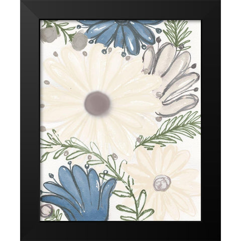 Hidden Floral I Black Modern Wood Framed Art Print by Medley, Elizabeth