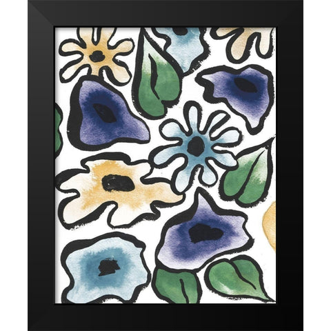 Lavender Flower Burst II Black Modern Wood Framed Art Print by Medley, Elizabeth