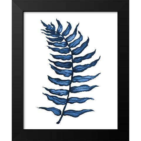 Blue Fern I Black Modern Wood Framed Art Print by Medley, Elizabeth