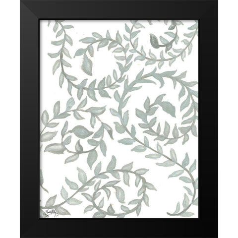 Floral Shades of Gray I Black Modern Wood Framed Art Print by Medley, Elizabeth