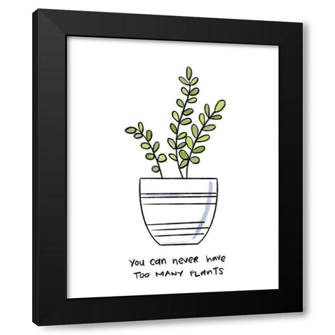 Plant Lady I Black Modern Wood Framed Art Print with Double Matting by Quach, Anna