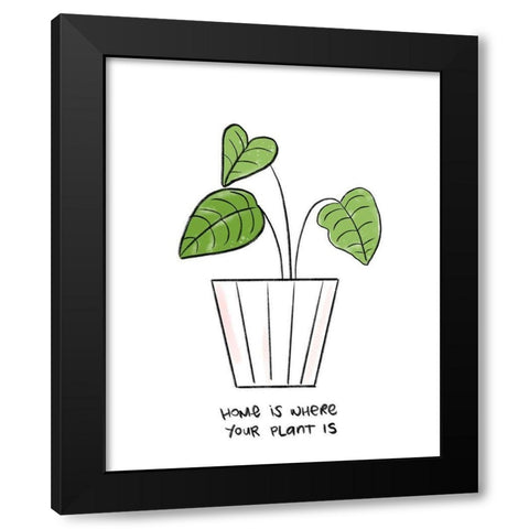 Plant Lady II Black Modern Wood Framed Art Print by Quach, Anna