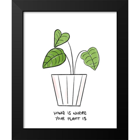 Plant Lady II Black Modern Wood Framed Art Print by Quach, Anna