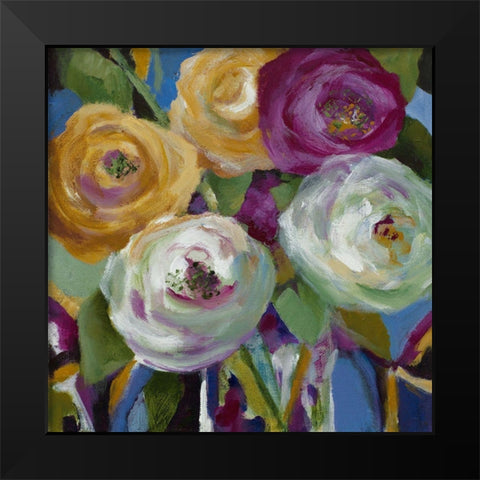 Garden Gems Black Modern Wood Framed Art Print by Loreth, Lanie