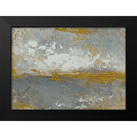 Like The Sea Does Abstract Black Modern Wood Framed Art Print by Loreth, Lanie