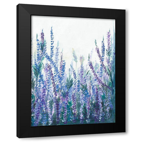 Lavender Garden II Black Modern Wood Framed Art Print with Double Matting by Pinto, Patricia