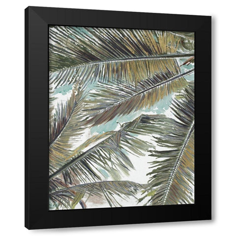 Palms in the Sky Black Modern Wood Framed Art Print with Double Matting by Pinto, Patricia