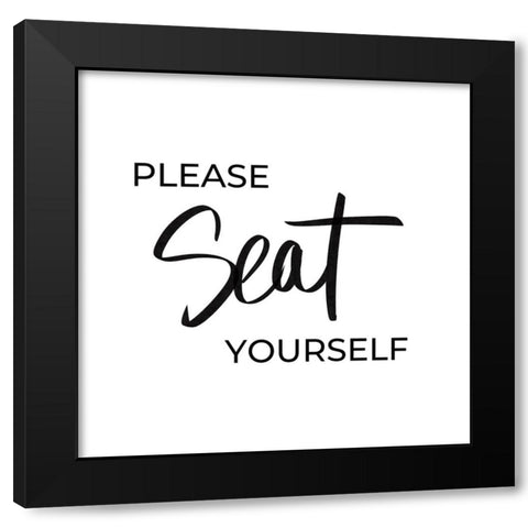 Seat Yourself Black Modern Wood Framed Art Print with Double Matting by Quach, Anna