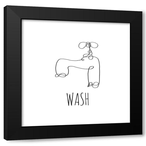 Wash Black Modern Wood Framed Art Print with Double Matting by Quach, Anna