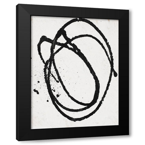 Going In Circles On White I Black Modern Wood Framed Art Print by Bryant, Susan