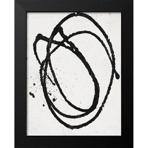 Going In Circles On White I Black Modern Wood Framed Art Print by Bryant, Susan
