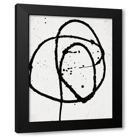 Going In Circles On White I Black Modern Wood Framed Art Print with Double Matting by Bryant, Susan