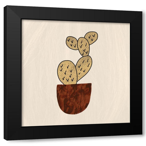 Cacti Plant Black Modern Wood Framed Art Print with Double Matting by Bryant, Susan