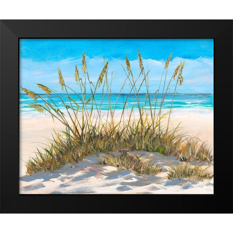 Beach Grass Black Modern Wood Framed Art Print by DeRice, Julie