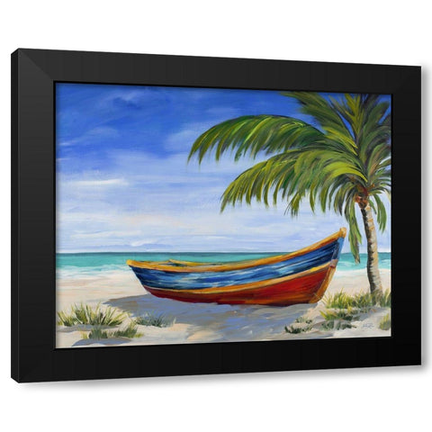 Run Ashore Black Modern Wood Framed Art Print with Double Matting by DeRice, Julie