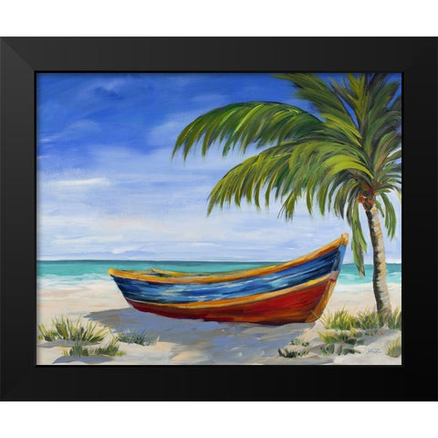Run Ashore Black Modern Wood Framed Art Print by DeRice, Julie