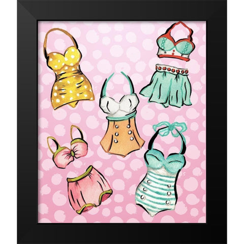 Reto Swimwear Black Modern Wood Framed Art Print by Medley, Elizabeth