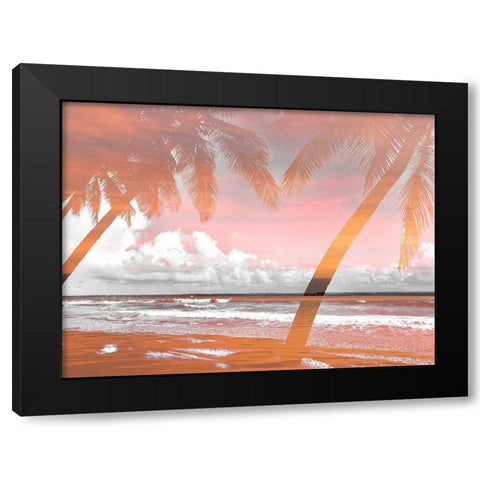 Two Palms Black Modern Wood Framed Art Print by Acosta