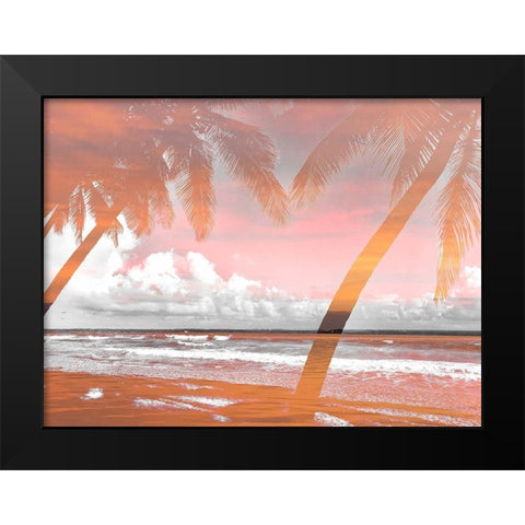Two Palms Black Modern Wood Framed Art Print by Acosta
