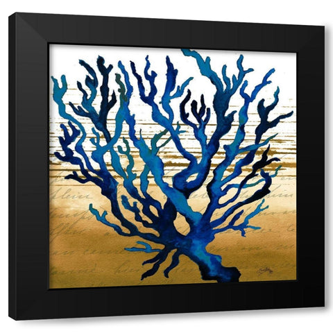 Coastal Blue I Black Modern Wood Framed Art Print by Medley, Elizabeth