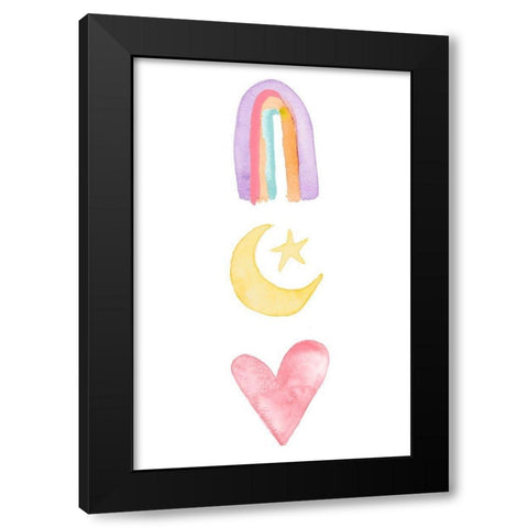 Rainbow Magic I Black Modern Wood Framed Art Print by James, Nola