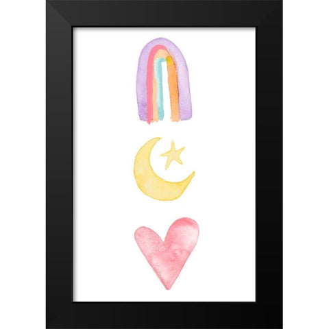 Rainbow Magic I Black Modern Wood Framed Art Print by James, Nola