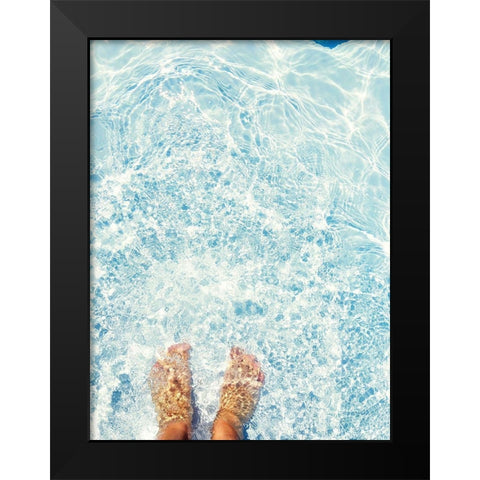Relaxed Feet Black Modern Wood Framed Art Print by Jane, Sarah