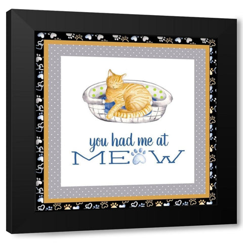 A Cats Life III Black Modern Wood Framed Art Print by Metz, Andi