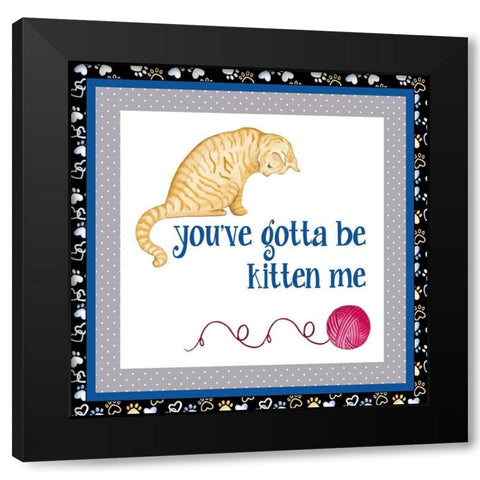 A Cats Life I Black Modern Wood Framed Art Print by Metz, Andi
