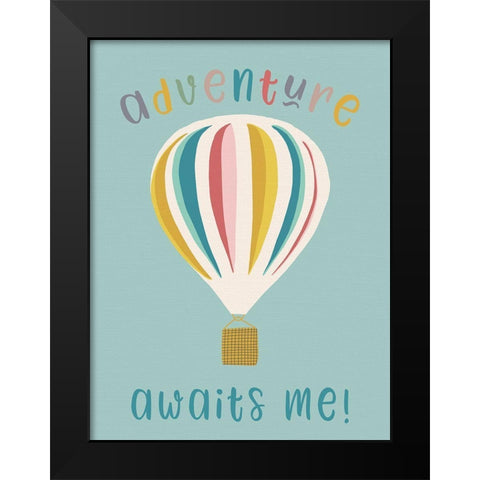Adventure Awaits Me Black Modern Wood Framed Art Print by Bucheli, Jen