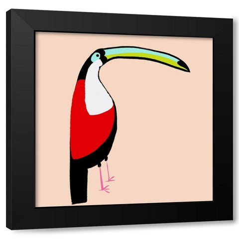Abstract Toucan Black Modern Wood Framed Art Print by Bryant, Susan