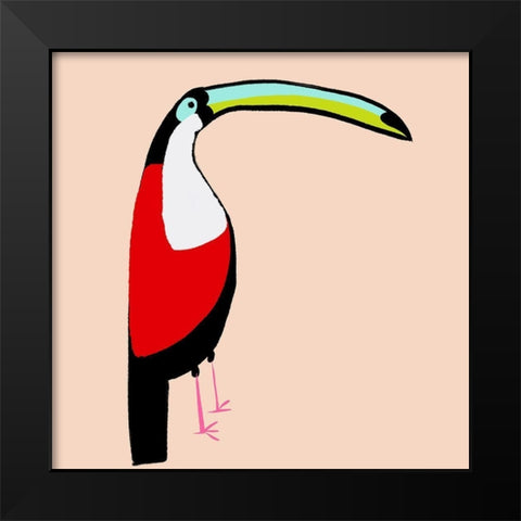 Abstract Toucan Black Modern Wood Framed Art Print by Bryant, Susan