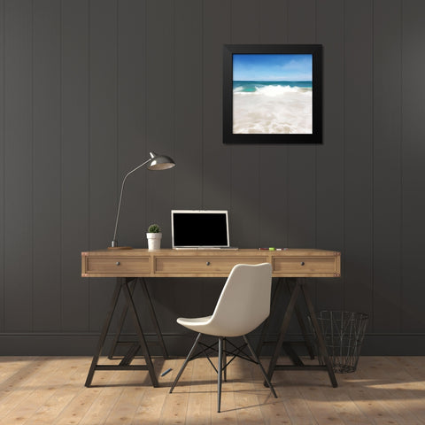 Shore Break I Black Modern Wood Framed Art Print by Meneely, Dan