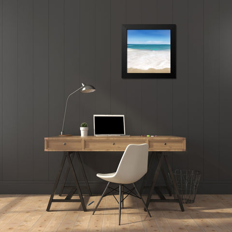 Shore Break II Black Modern Wood Framed Art Print by Meneely, Dan
